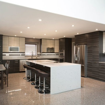 Zambukka with Vanilla Stix in a Flat Door Style - Cabinet Refacing