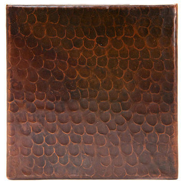Premier Copper Products T6DBH_PKG8 6" x 6" Hammered Copper Tile - Quantity 8