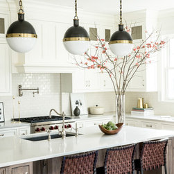 Visual Comfort Thomas O'Brien Large Hicks 2 Light Pendant in Bronze and Hand Rub - Products