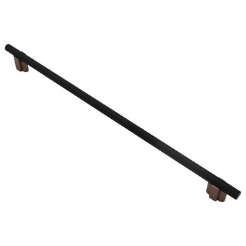 Knurled Bar Pull, Copper Bronze/Matte Black, 320mm