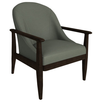 Elena Leather Lounge Chair, Finish Shown: Ebony, Leather Shown: Juniper