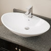 V210 Porcelain Vessel Sink, White, Sink Only, No Additional Accessories