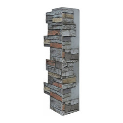 140-36-DEEP STACKED CORNER 36"H X 9"W X 1 1/2"D - Wall Panels