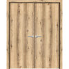 Solid French Double Doors 64 x 84 | Planum 0010 Oak