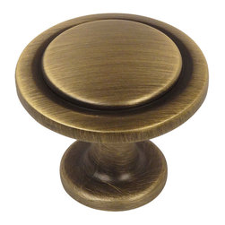 Cosmas - Cosmas 5560BAB Brushed Antique Brass Cabinet Knob, Set of 10 - Cabinet And Drawer Knobs