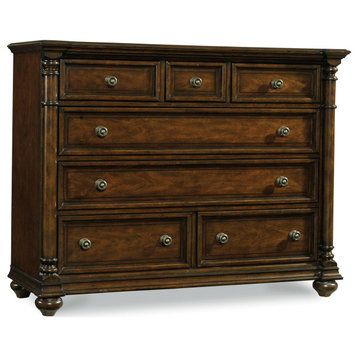 Hooker Furniture 5381-90011 54"W 7 Drawer Rubberwood Dresser - Rich Traditional