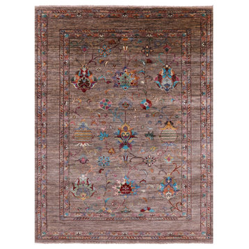 Persian Tabriz Handmade Wool Rug 5' 1" X 6' 8" - Q17019