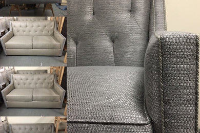 Buttonless Tufted Sofa