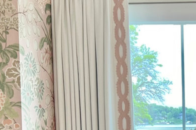 Double French Pleat with Leading Edge Trim