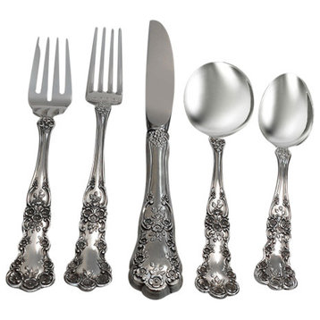 Gorham Sterling Silver Buttercup 5-Piece Place Set with Cream Soup Spoon
