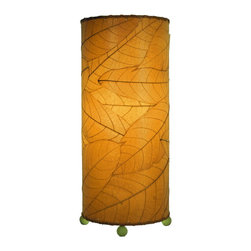 Eangee Home Designs Cocoa Leaf Cylinder Table Lamp | Orange - Table Lamps