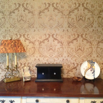 DIY Stenciled Living Rooms