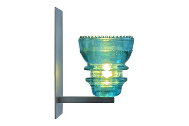LED Insulator Light Sconce 1 - green 42