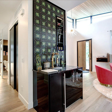 Glam Mid-Century Lounge Bar Wine Room