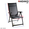 Heavy Duty Adjustable Reclining Folding Chair, Single