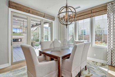 Inspiration for a timeless dining room remodel in Orange County