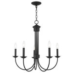 Livex Lighting - Livex Lighting Estate 5 Light Black Chandelier - This elegant yet classical Estate collection is impeccably designed and crafted. This black finish five-light chandelier is perfectly suitable above a dining room or a kitchen table with traditional or transitional interiors.
