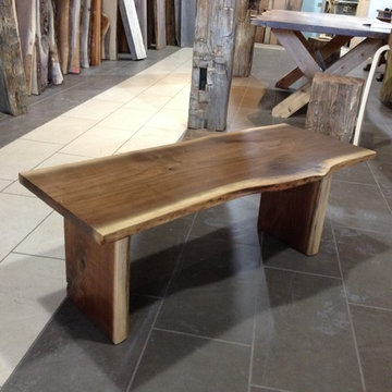 Live Edge Black Walnut Bench