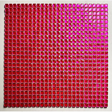 Artistic Jewels Neon Pink 12x12 Glass Square Mosaic Decorative Wall Tile