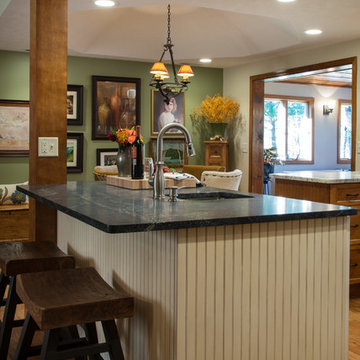 Maple cabinets with ginger stain