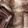 Faux Fur Blanket Ultra-Soft, Cozy, Variegated Mocha, Oversized, 60"x80"