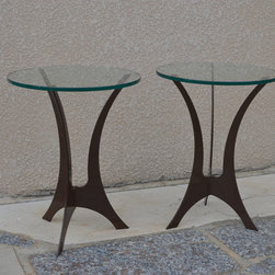 Guéridon Acier & Verre - Table Basse