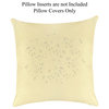 A1HC Nylon PU Coat Indoor/Outdoor Pillow Covers, Set of 2, Pale Leaf, 22"x22"