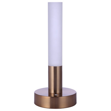Craftmade 86283R-LED 11" Tall Rechargeable LED Column Outdoor - Satin Brass