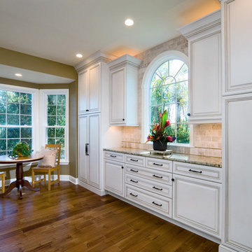 Kitchen dining nook is the ideal spot to work from home