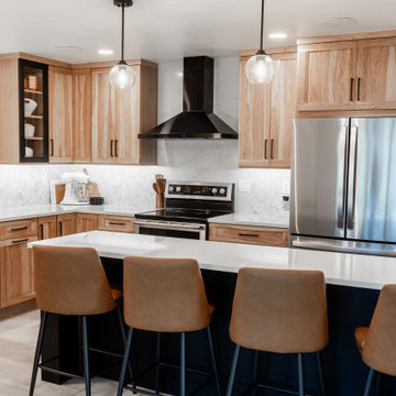 From Congested to Custom: A Warm Hickory Kitchen Transformation