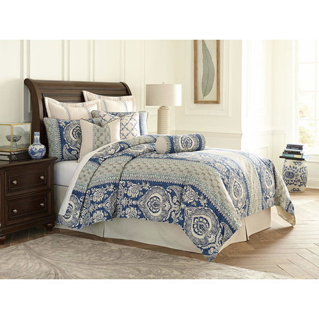 Emma Mason Signature Atarah 9-pc Queen Duvet Set in Cadet