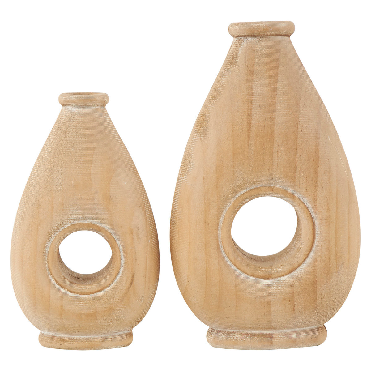 Natural Brown Wood Vase Set 564101