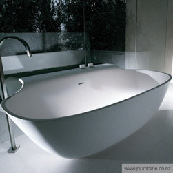 Scoop Freestanding Back To Wall Bath White By Plumbline - Bathtubs