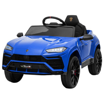 12V 7AH Kids Car Licensed Lamborghini Electric Vehicle High/Low Speed, Blue