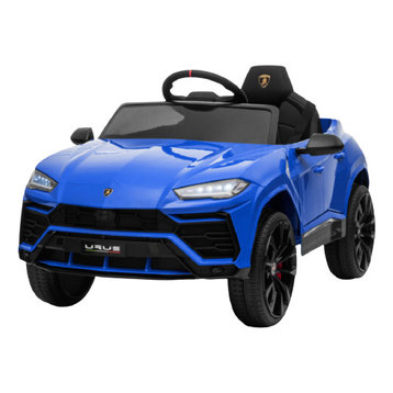 12V 7AH Kids Car Licensed Lamborghini Electric Vehicle High/Low Speed, Blue