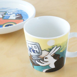【北欧ヴィンテージ食器】ARABIA（アラビア）ヘルヤ うさぎ マグカップ PC  Bunnies2000 - マグカップ