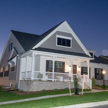 An exterior view shows the home's plethora of windows