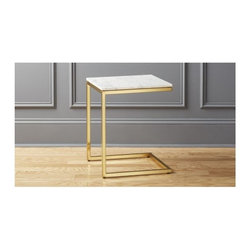 Smart Marble Brass C Table | CB2 - Side Tables And End Tables