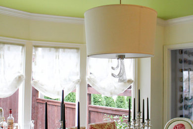 Example of a transitional dining room design in Seattle