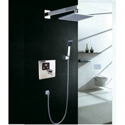 Milano Digital Shower Sytem- Solid Brass Color Changing Water Powered Led Shower - Showerheads And Body Sprays