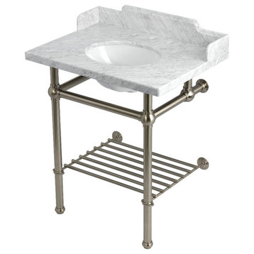 LMS30MBB8 30" Console Sink with Brass Legs (8-Inch, 3 Hole)