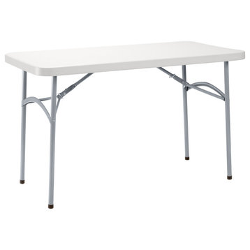 NPS BT2000 24x48" Modern Plastic Heavy Duty Folding Table in Speckled Gray