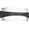 Invicta Indoor Wall Sconce, Chestnut Finish, Opal Acrylic Diffuser