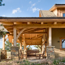 Stucco Wood And Stone
