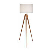 Versanora Romanza Tripod Floor Lamp, White Shade, 60.23"