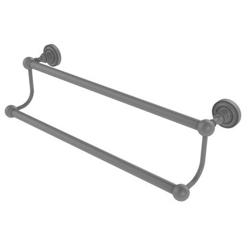 Allied Brass Dottingham Collection 24" Double Towel Bar, Matte Gray