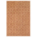 Bareens Designer Rugs - Boho Chic Ziegler Maryalic Brown Tan Hand-Knotted Wool Rug - 8'0'' x 10'1'' - Enhance the ambiance of your home with this magnificent Persian-influenced Turkish hand-knotted rug made by skilled artisans capable of creating the most exceptional vegetable dyes and hand-spun wool. This exquisite handmade rug is a one-of-a-kind Peshawar Kafkaz, otherwise identified as Chobi, Chobi Peshawar, Oushak, or Ziegler rug. These handmade rugs are crafted in Pakistan utilizing superior-quality wool imported from Australia, New Zealand, and Korea in two types of weaves: the Persian weave and the Mori weave. This rug is meticulously crafted by hand using the finest natural vegetable dyes extracted from local plants. The artisans use a blend of hand-spun local and fine merino wool, resulting in a rug with a compelling texture, higher lanolin content, and longer staple. The artisans occasionally incorporate natural or artificial silk into the pile to enhance specific motifs. The finished product is an awe-inspiring execution of flawless design and an understated palette that exudes elegance.
