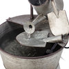28" Tall Outdoor 3-Tier Metal Garden Tools Water Fountain
