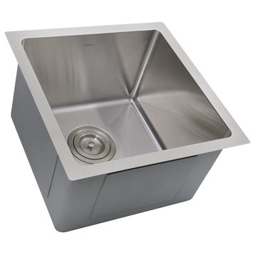 Nantucket Sinks 15" Pro Series Square Undermount Stainless Steel Bar/Prep Sink