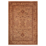 Bareens Designer Rugs - Oriental Ziegler Tamiko Gray Tan Hand-Knotted Wool Rug - 6'0'' x 8'10'' - Enhance the ambiance of your home with this magnificent Persian-influenced Turkish hand-knotted rug made by skilled artisans capable of creating the most exceptional vegetable dyes and hand-spun wool. This exquisite handmade rug is a one-of-a-kind Peshawar Kafkaz, otherwise identified as Chobi, Chobi Peshawar, Oushak, or Ziegler rug. These handmade rugs are crafted in Pakistan utilizing superior-quality wool imported from Australia, New Zealand, and Korea in two types of weaves: the Persian weave and the Mori weave. This rug is meticulously crafted by hand using the finest natural vegetable dyes extracted from local plants. The artisans use a blend of hand-spun local and fine merino wool, resulting in a rug with a compelling texture, higher lanolin content, and longer staple. The artisans occasionally incorporate natural or artificial silk into the pile to enhance specific motifs. The finished product is an awe-inspiring execution of flawless design and an understated palette that exudes elegance.